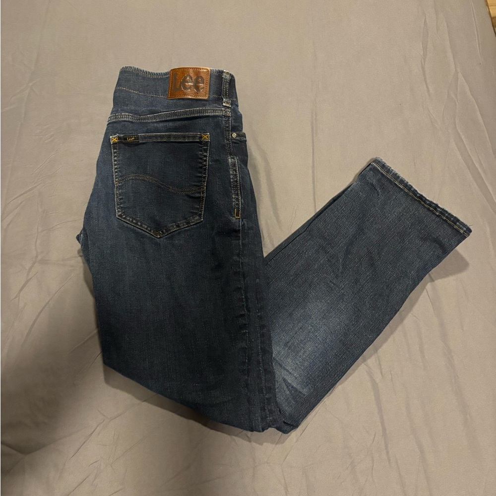 Lee Denim Pants - Athletic Fit Stretchy Tapered Leg 30 x 32